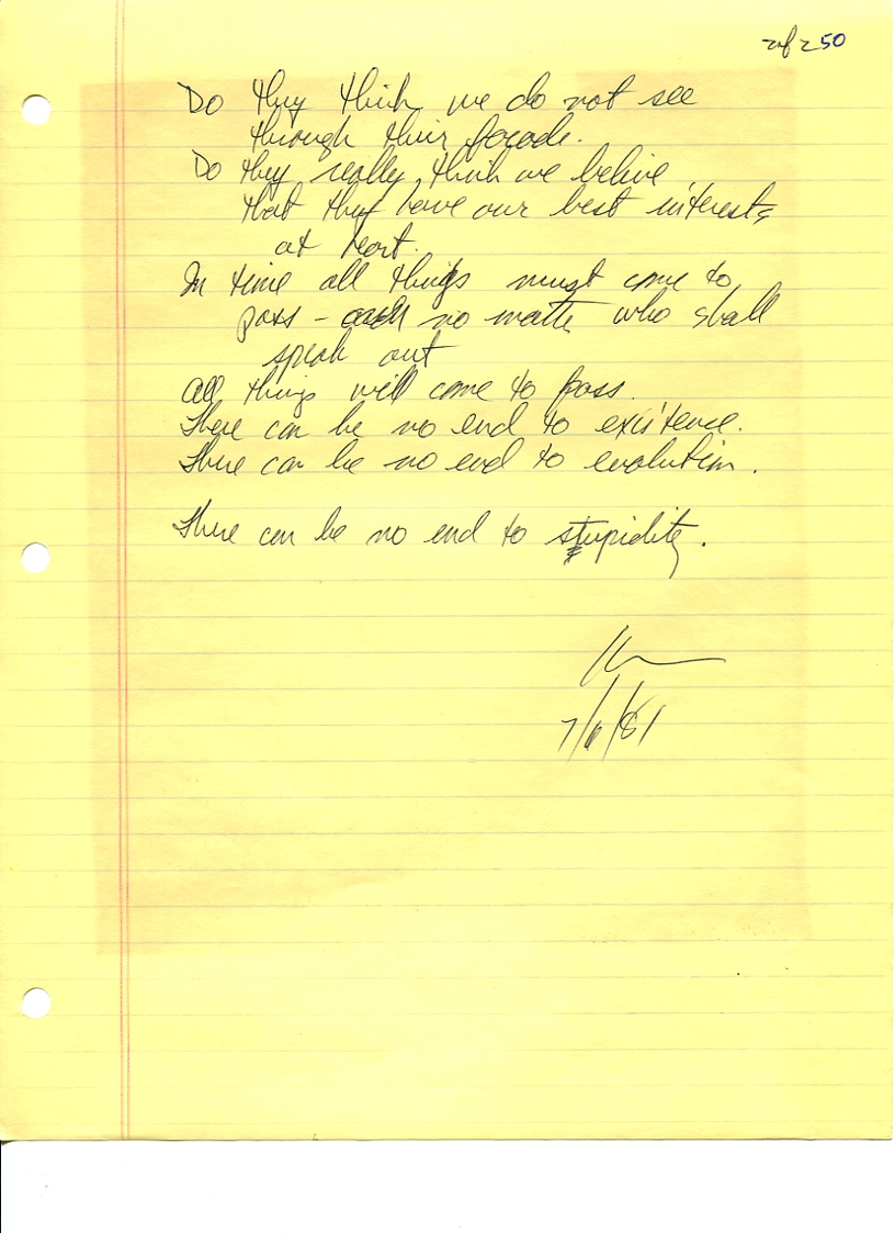 John WorldPeace Poems 1981 | World Peace Poems