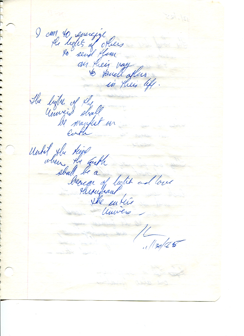 John WorldPeace Poems 1985 | World Peace Poems