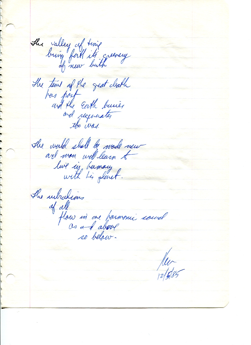 John WorldPeace Poems 1985 | World Peace Poems