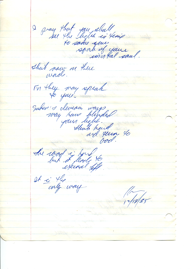 John WorldPeace Poems 1985 | World Peace Poems