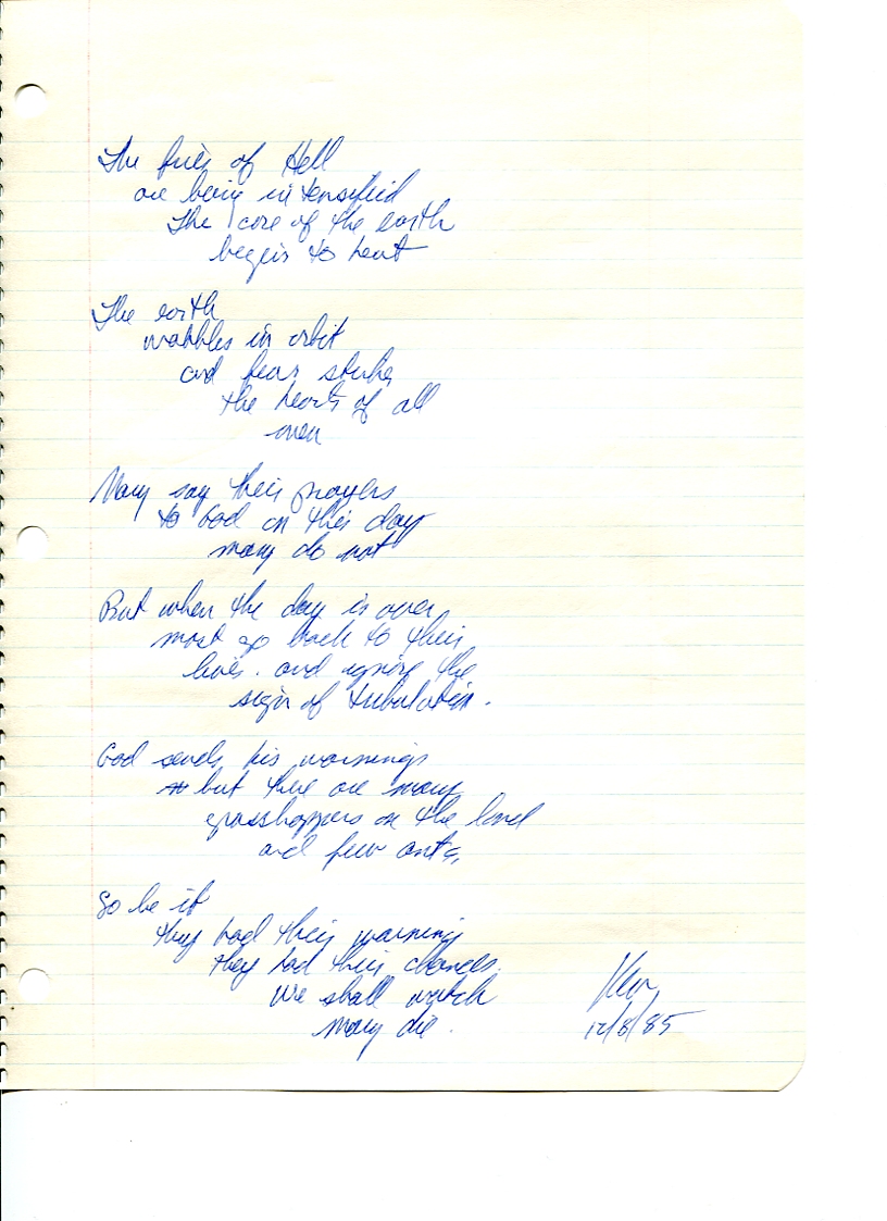 John WorldPeace Poems 1985 | World Peace Poems