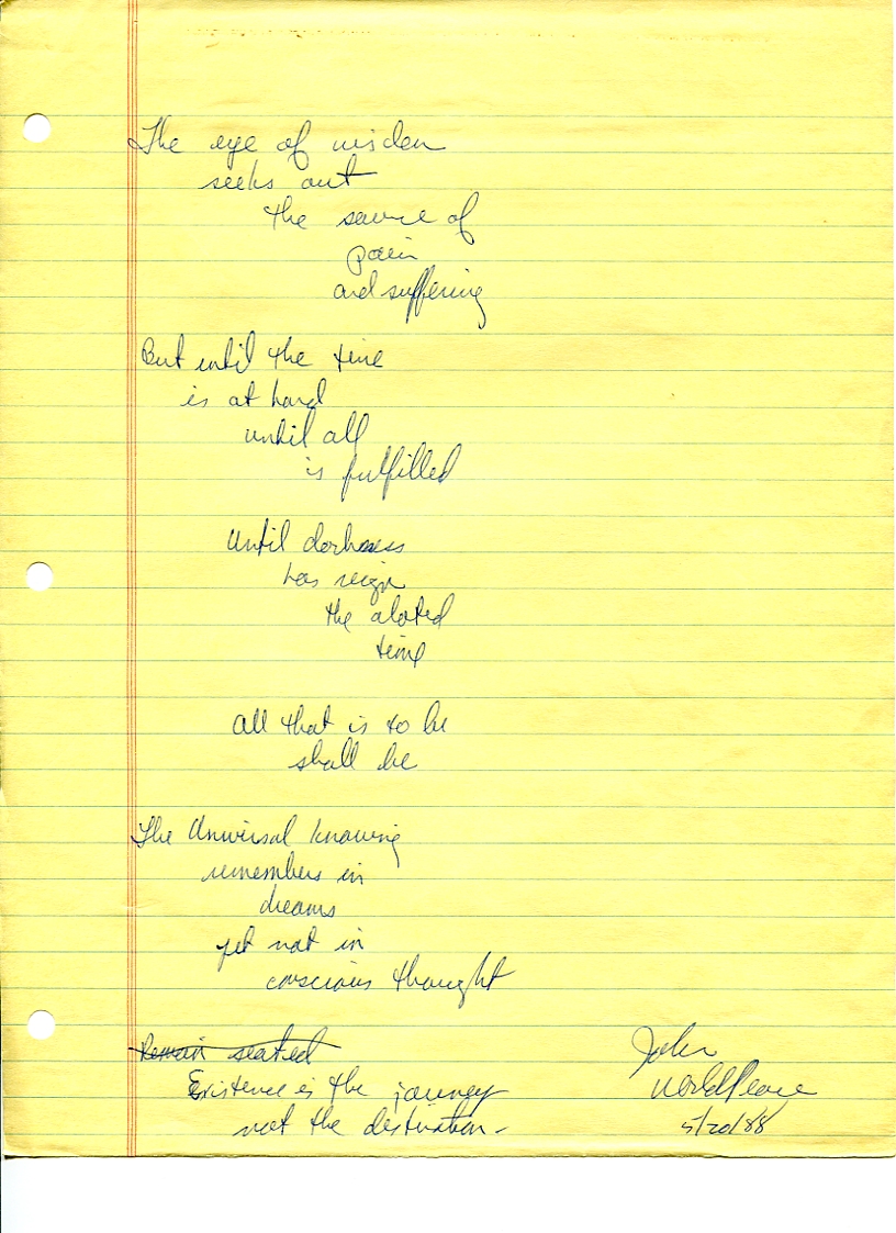 John WorldPeace Poems 1988 | World Peace Poems