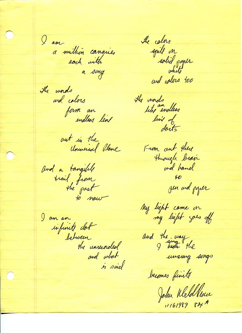 John WorldPeace Poems 1989 | World Peace Poems